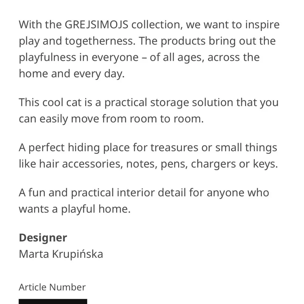 IKEA GREJSIMOJS Orange and White Cat Storage Container - Picture 4 of 9